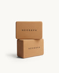 Neosava Cork Yoga Block with minimalist premium design for yoga, pilates, stretching, balance, alignment support, deep poses, home practice, studio training, and mindful wellness rituals.
