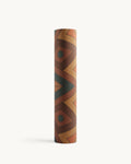 Neosava EarthGrip Aztec luxury yoga mat with warm earthy pattern, designed for yoga, pilates, meditation, stretching, and elevated home wellness practice.