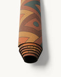 Neosava EarthGrip Aztec premium yoga mat featuring an artisanal inspired pattern, created for graceful yoga flow, pilates practice, and mindful daily movement.