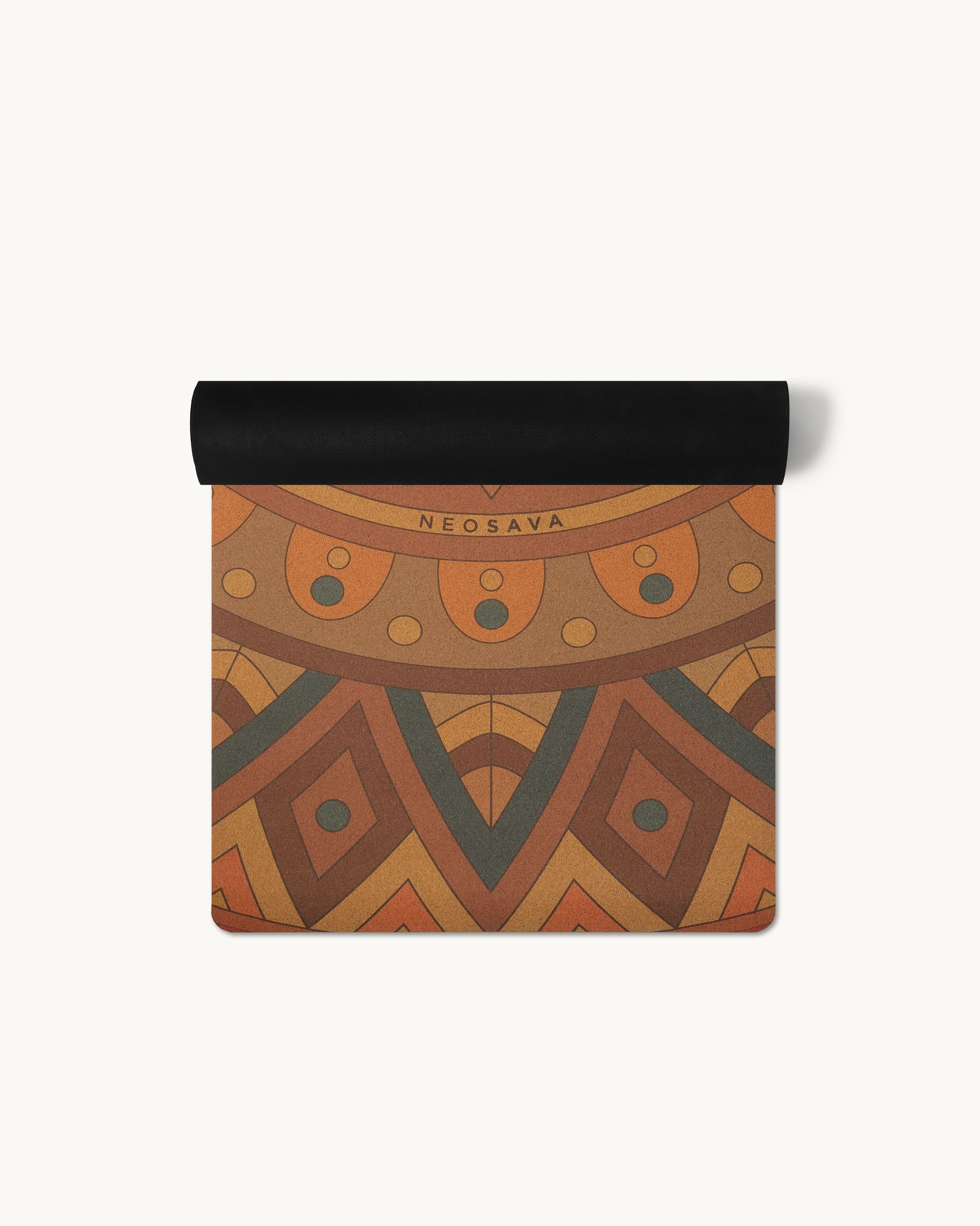 Neosava EarthGrip Aztec signature yoga mat with refined ethnic-inspired design, perfect for yoga practice, pilates, stretching, meditation, and studio workouts.
