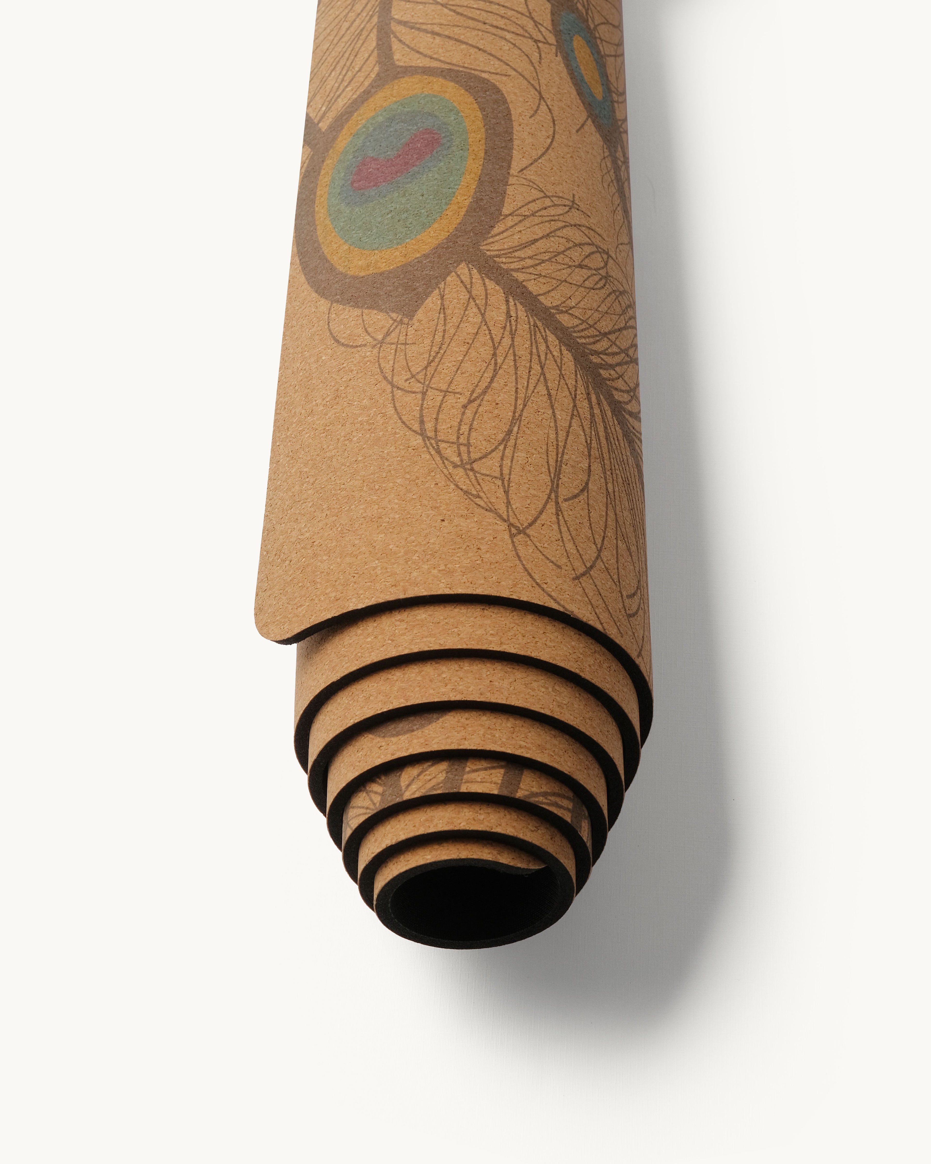 Neosava EarthGrip Papua premium yoga mat featuring a rich artistic pattern, created for stable yoga flow, pilates practice, mindful movement, and home workouts.
