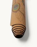 Neosava EarthGrip Papua premium yoga mat featuring a rich artistic pattern, created for stable yoga flow, pilates practice, mindful movement, and home workouts.