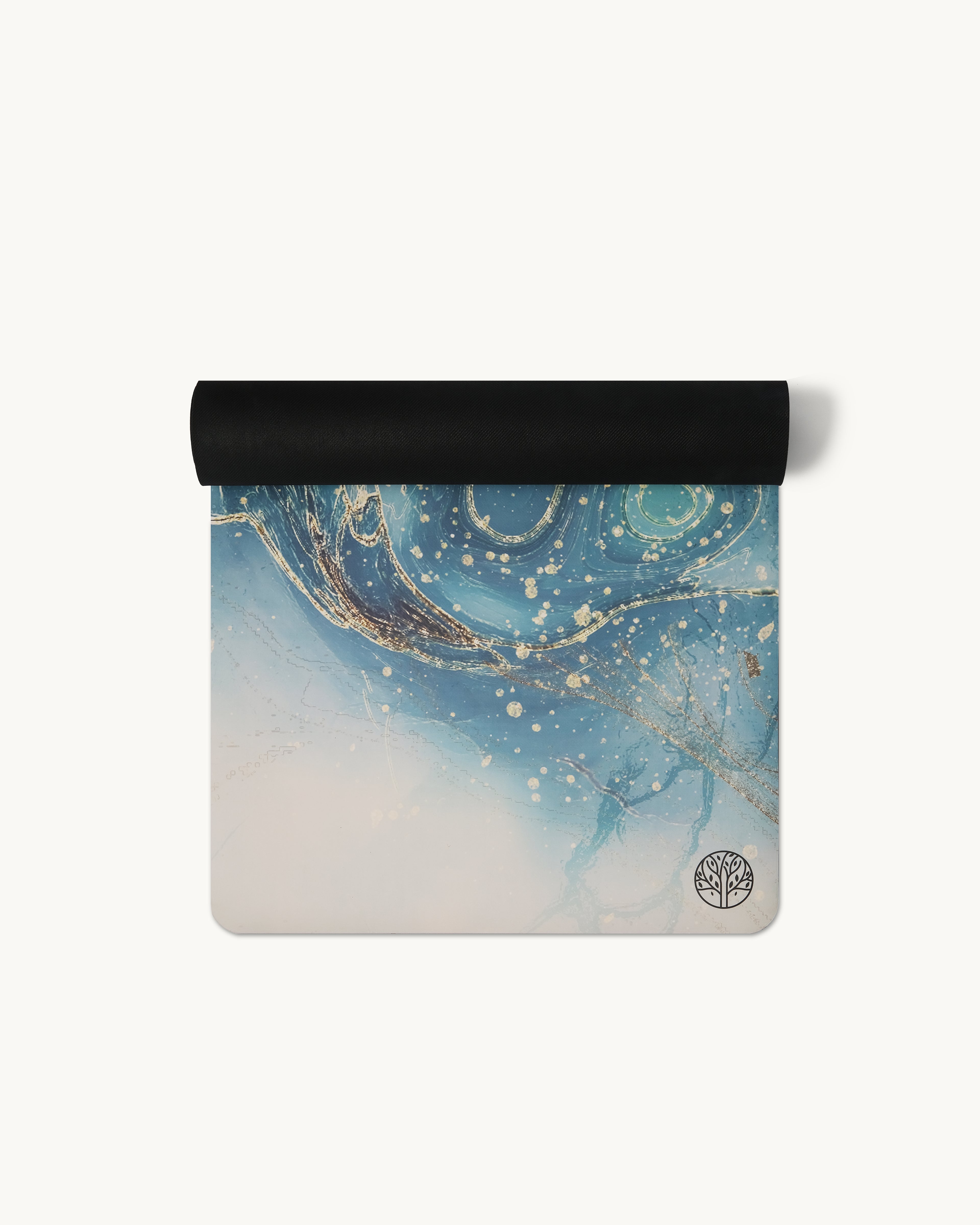 Neosava GalaGrip Aurora signature yoga mat with ethereal sky-inspired artwork, designed for yoga, pilates, stretching, meditation, and elevated wellness rituals.
