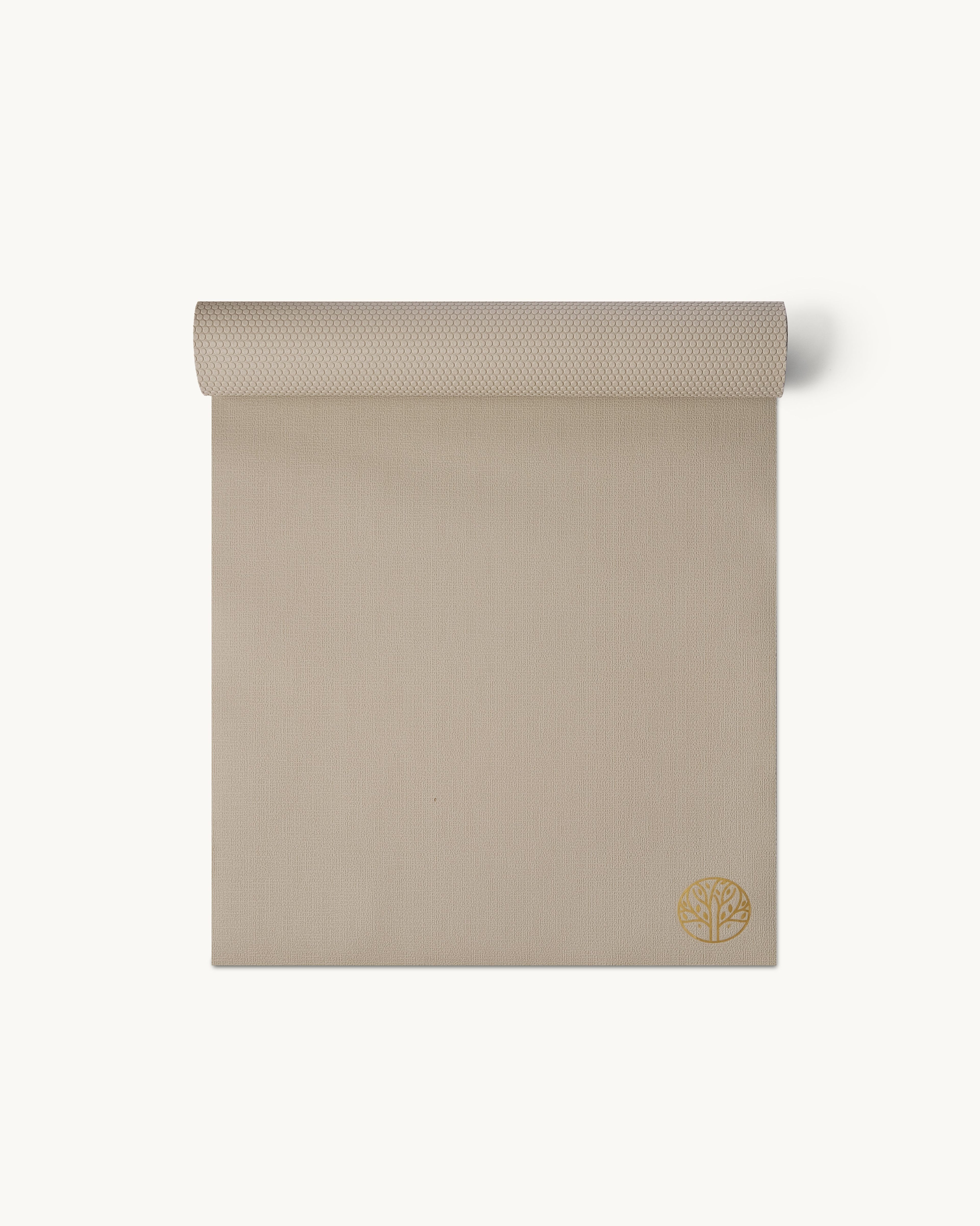 Neosava Lizard Pro Crème beige premium yoga mat with soft minimalist design for yoga, pilates, stretching, meditation, and elevated home workout practice.